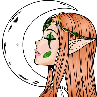 a realistic moon elf