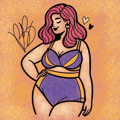 plus size woman bathing suit