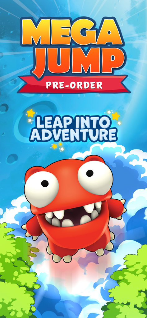 Mega Jump Halfbrick+ - Redford character leaping into adventure in the Mega Jump Halfbrick plus mobile game