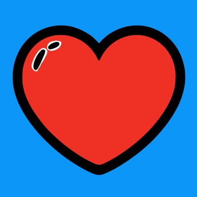 a blank heart