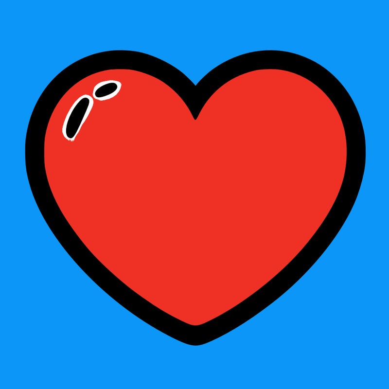 a blank heart