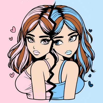 realistic girl split