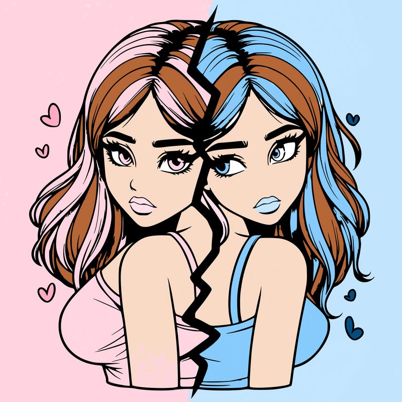 realistic girl split