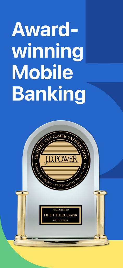 Fifth Third Bank J.D. Power award for highest mobile banking customer satisfaction