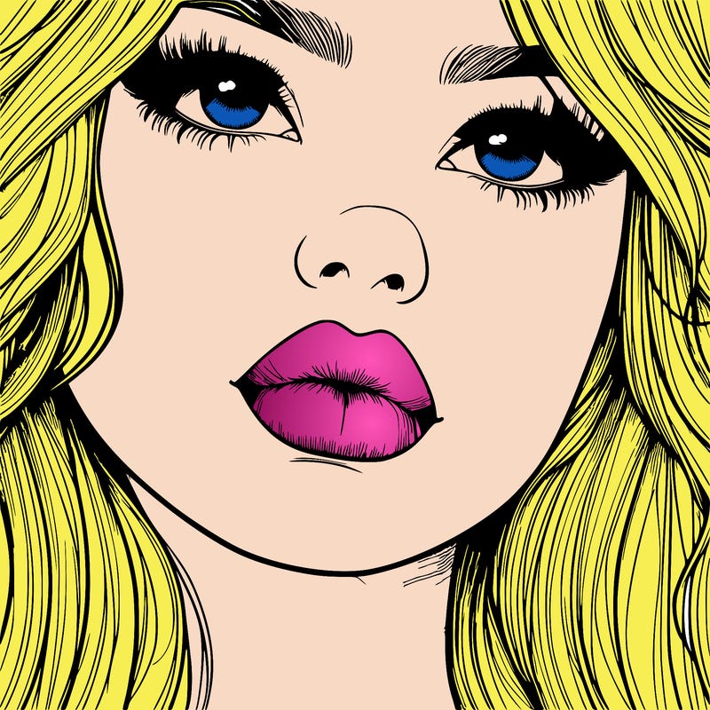 really realistic girl with lips