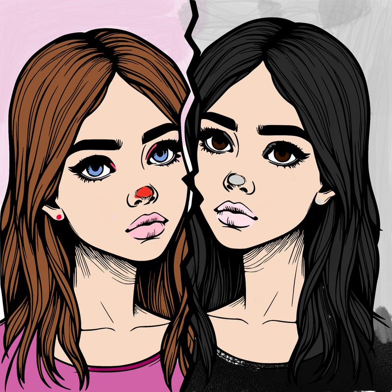 realistic girl split