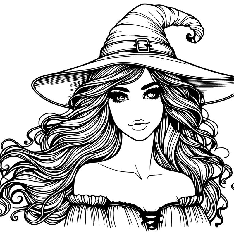 beautiful realistic human witch