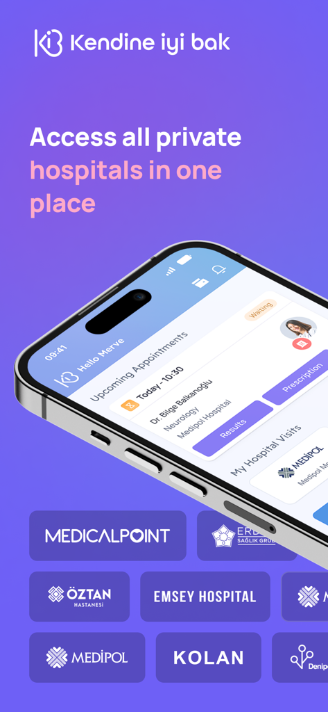 Keep it Better - Smartphone showing the Keep it Better app interface for managing private hospital appointments
