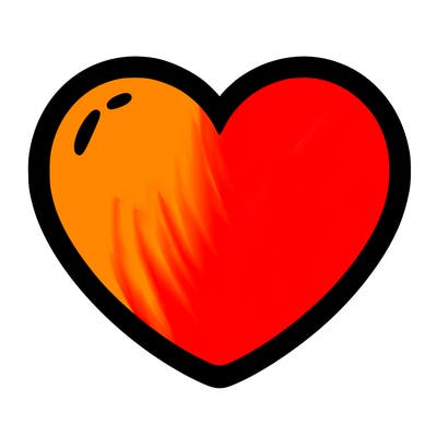 a blank heart