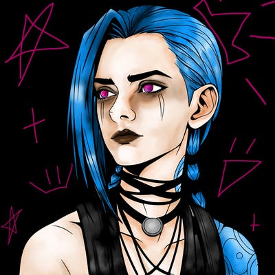 jinx from arcane realistic