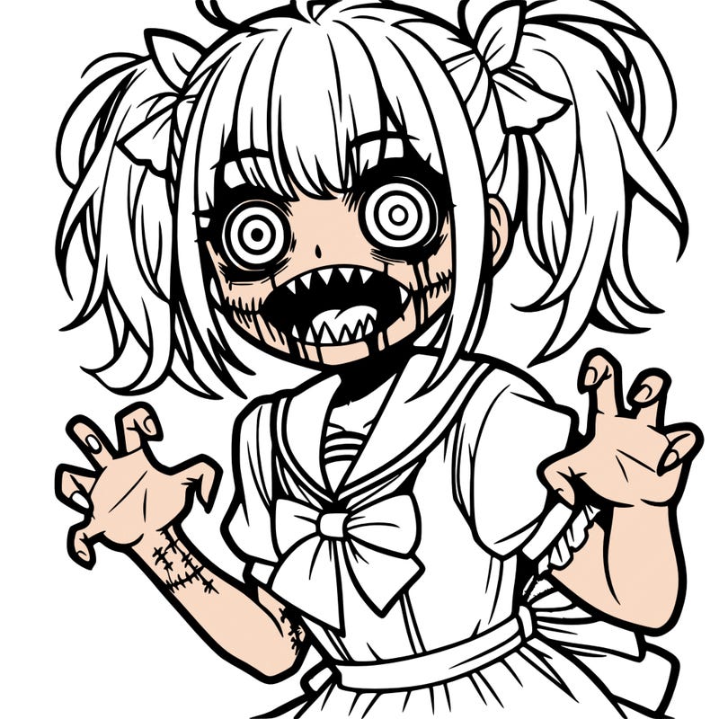 scary anime girl