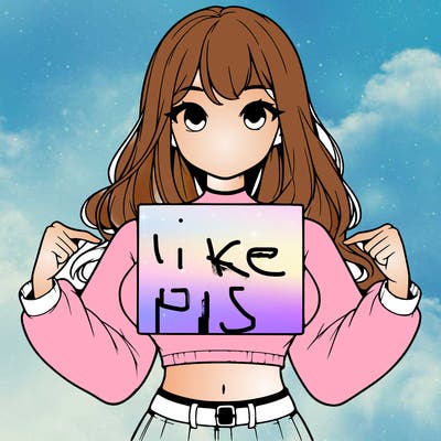 girl holding a blank sign in a long sleeve crop top