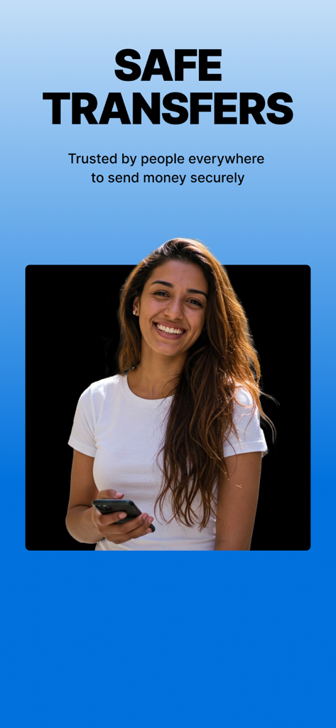 Walmart2Walmart - A woman using her phone for safe money transfers