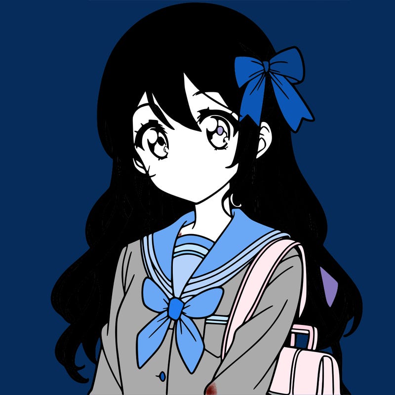 anime girl in school