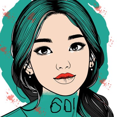 beautiful realistic asian woman