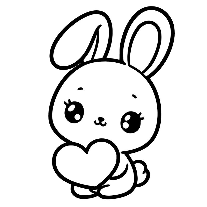 cutebunny holding heart