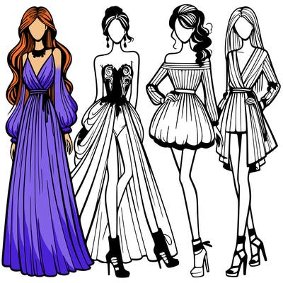 fashion models dresses