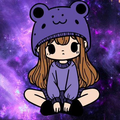 a girl wearing a frog hat and some frog socks