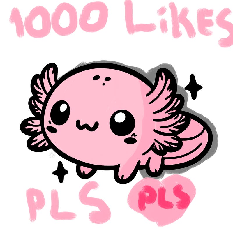 cute easy baby axolotl