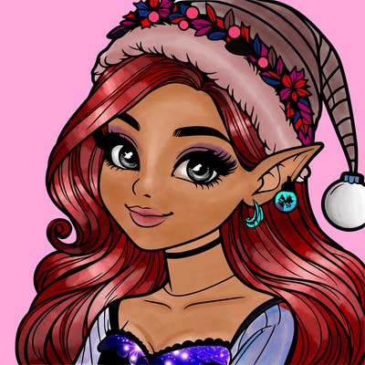 christmas girl elf realistic