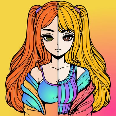 realistic girl split