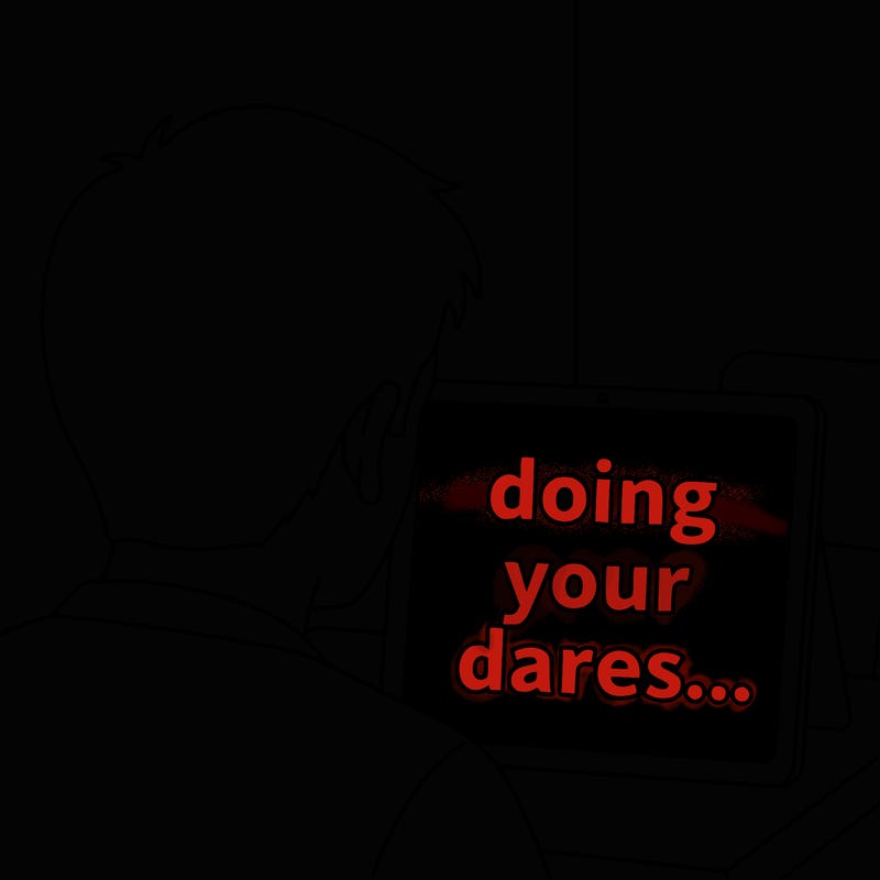 “doing your dares…” text