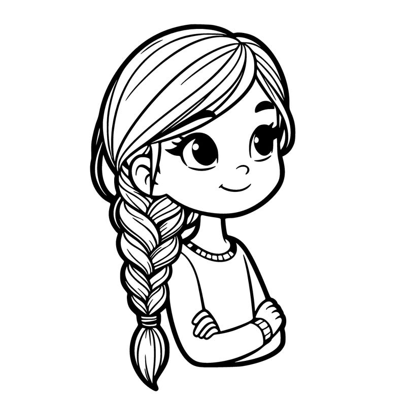 girl with braid