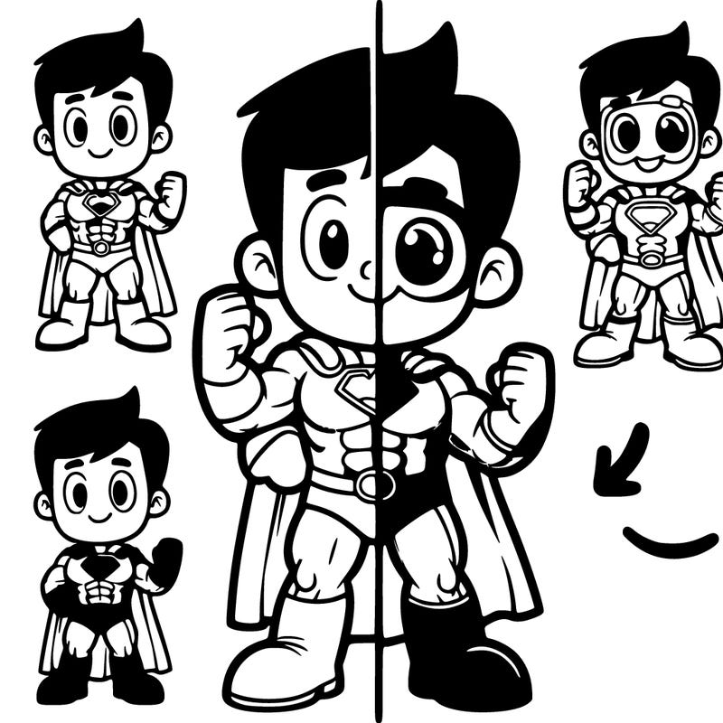 cartoon hero split