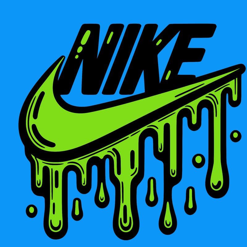 dripping nike logo