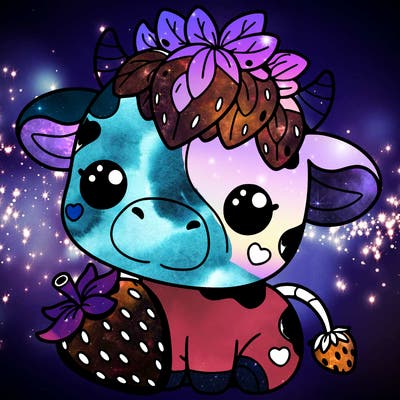 cute strawberry cow