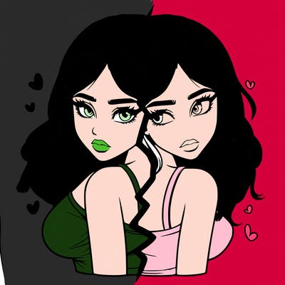 realistic girl split