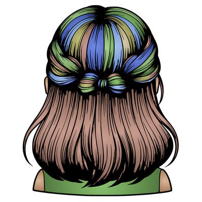 realistic girl  hairstyle