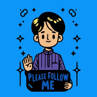 please follow me