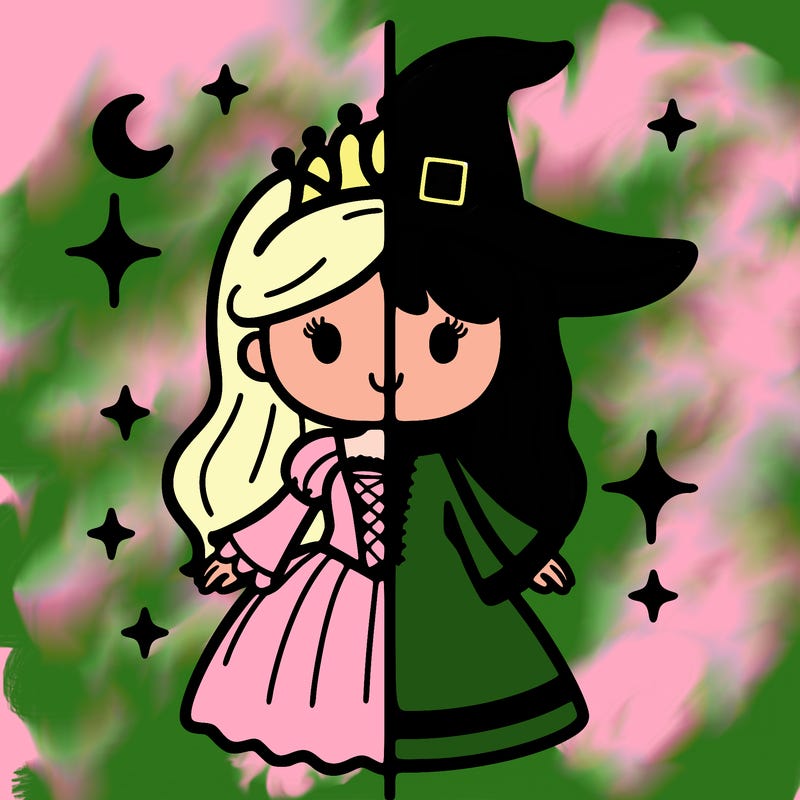 split princess and witch