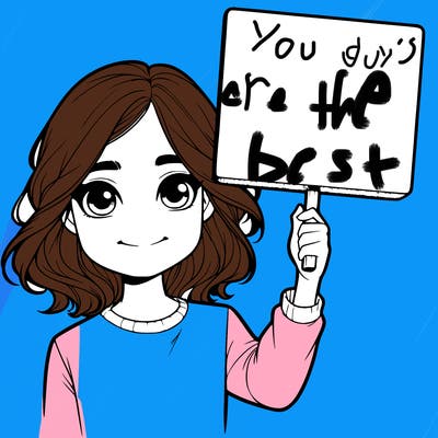 realistic girl holding up a sign