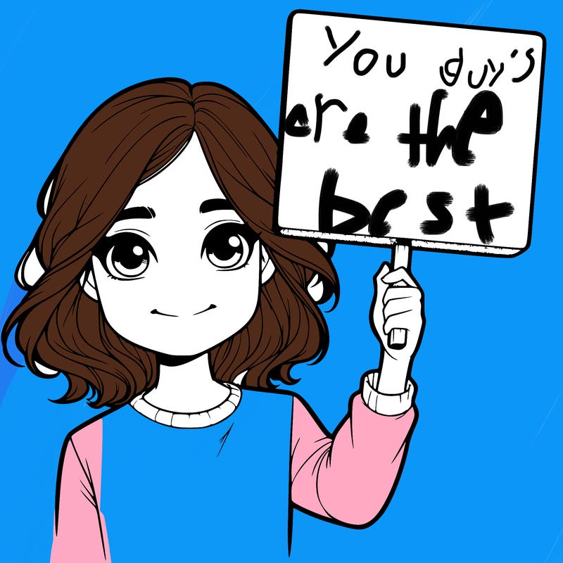 realistic girl holding up a sign