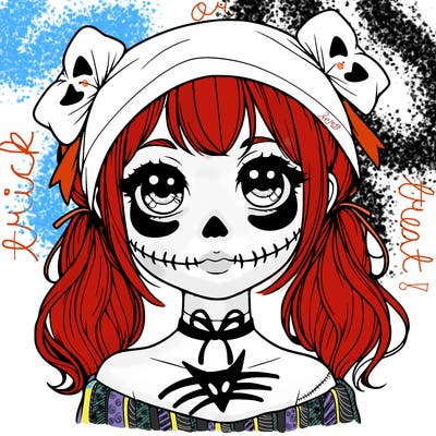 realistic girl halloween