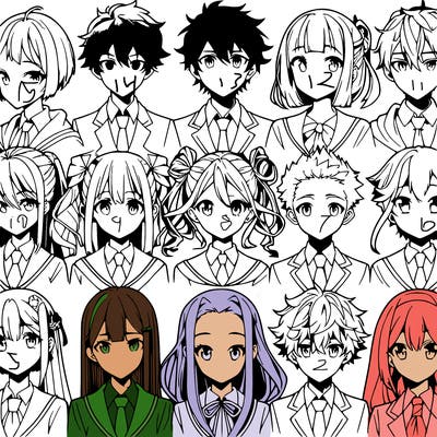 a lot of different anime styles
