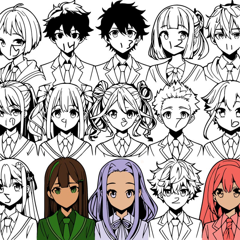 a lot of different anime styles