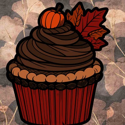 realistic thanksgiving cupcake