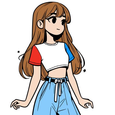 girl in a cute crop top