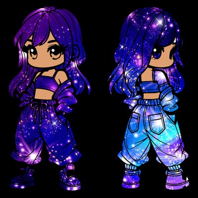 girl in crop top and baggy pants