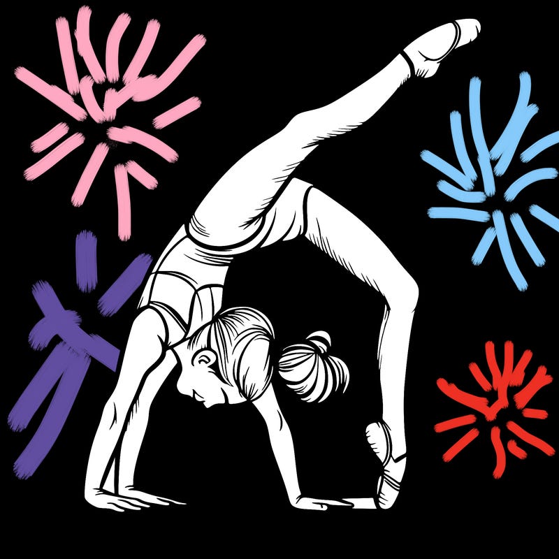 girl doing gymnastics