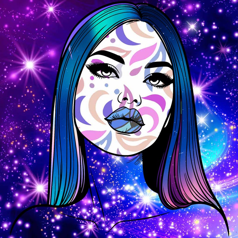 realistic woman with full lips