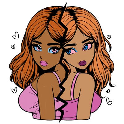 realistic girl split