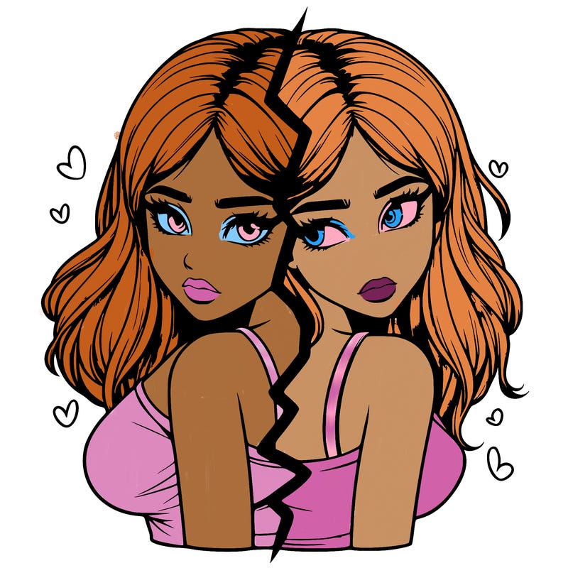 realistic girl split