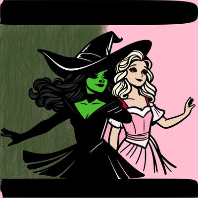 elifiba and glinda from wicked realistic