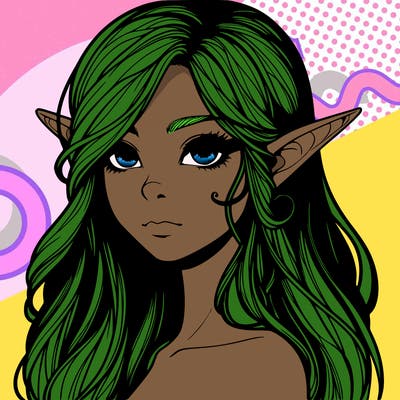 elf girl realistic dark fantasy