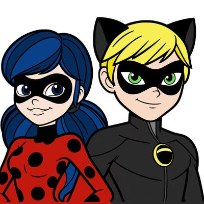 cat noir and ladybug