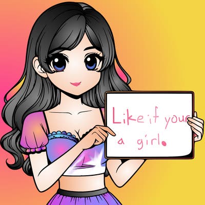 realistic pretty girl holding blank sign